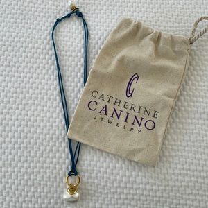 Catherine Canino pebble pearl cord pendant